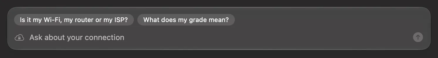 The question field at the bottom of an Advisor page, with suggested questions
