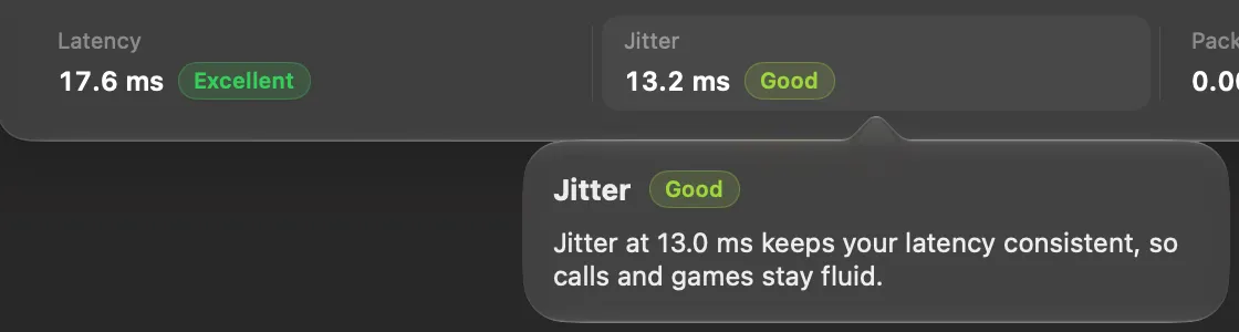 The explanation that opens when you click the Jitter figure