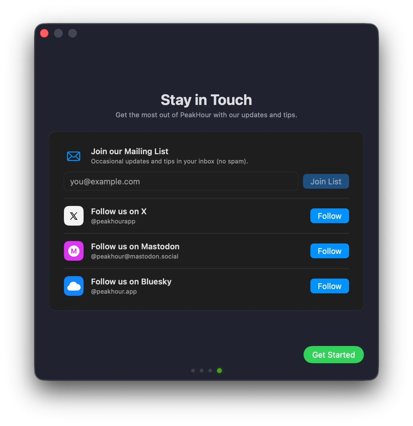 Stay in Touch step